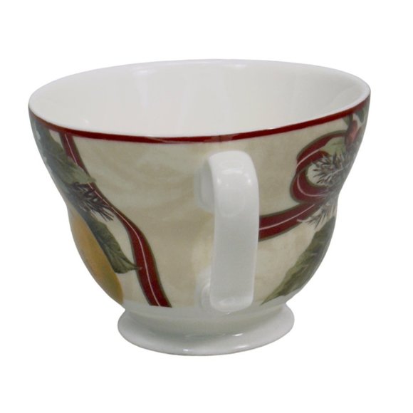 Yuletide Celebration Fine China Footed Porcelain Cup by 222 Fifth EUC - Picture 2 of 10